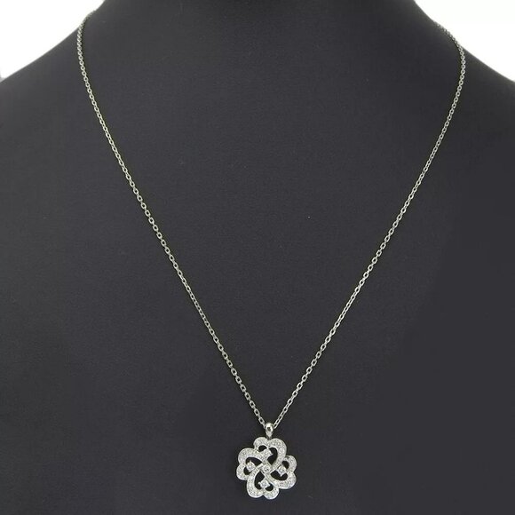 flour Necklace PtPlatinum/diamond flour 10.4g Women